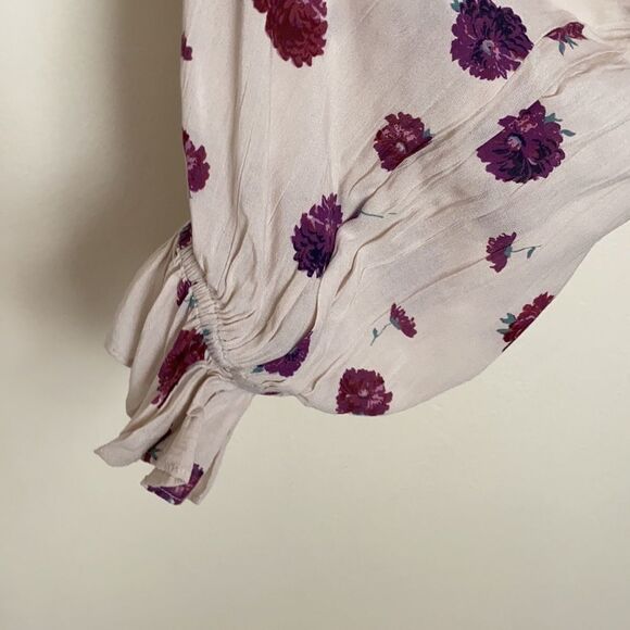 NWT Free People Poppy Floral V-neck Bodysuit Sz XS - Picture 6 of 12